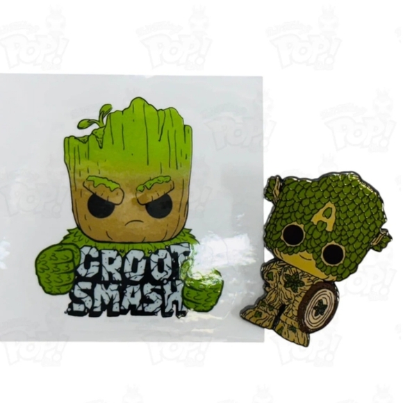 Groot Smash Enamel Pin And Sticker - Picture 1 of 1